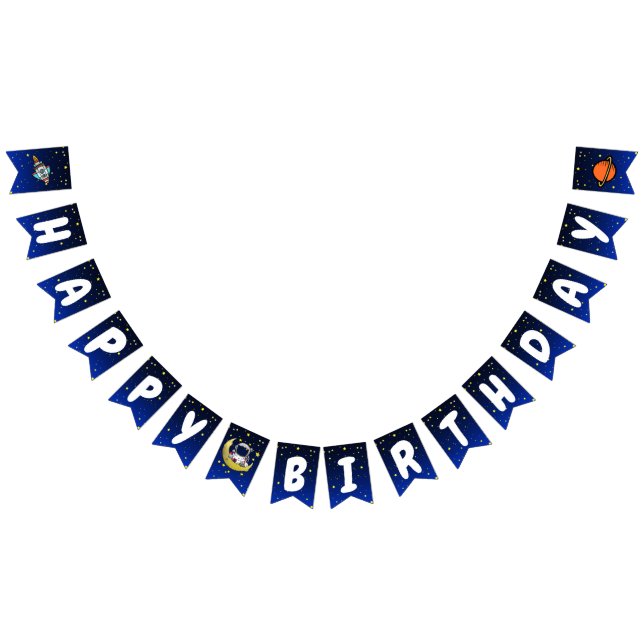 Moon Adventure Happy Birthday Bunting (All)
