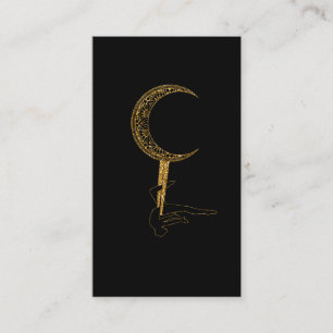 Moon Aerial Hoop Artist Circus Yoga Aerialist Business Card