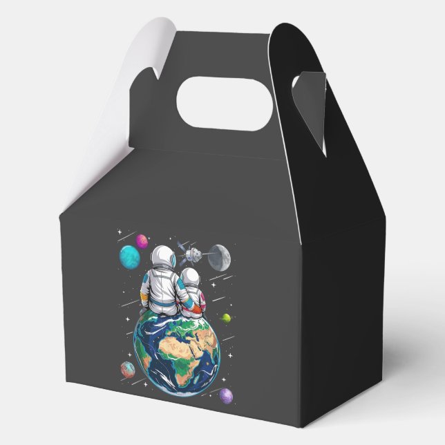 Moon And Astronaut Favour Box (Front)