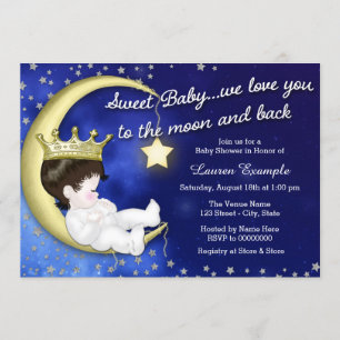 Moon and Back Baby Shower Invitation