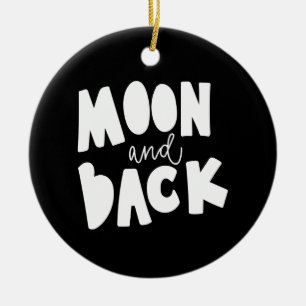 moon and back ceramic tree decoration