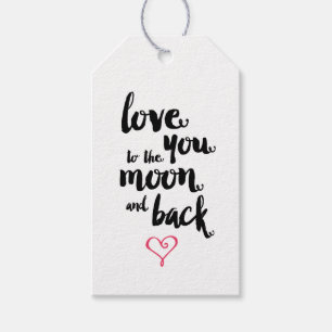 Moon and Back Valentine's Day Gift Tag