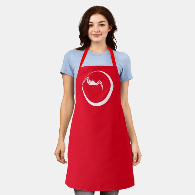 Moon and bat apron (Worn)