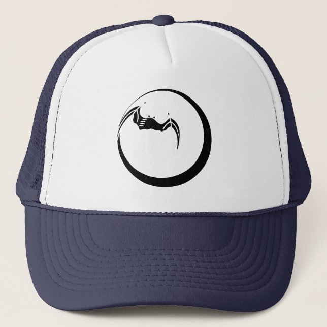 Moon and bat trucker hat (Front)