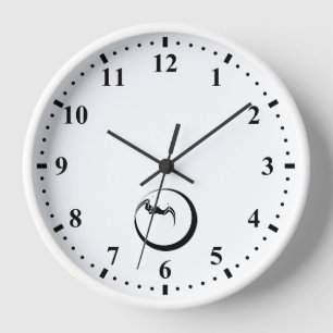 Moon and Bat Wall Clock