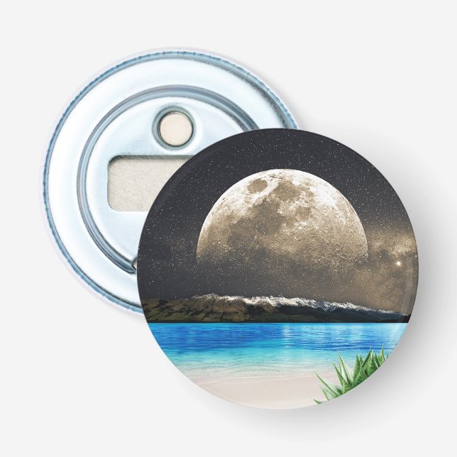 Moon And Beach Bottle Opener (Front)
