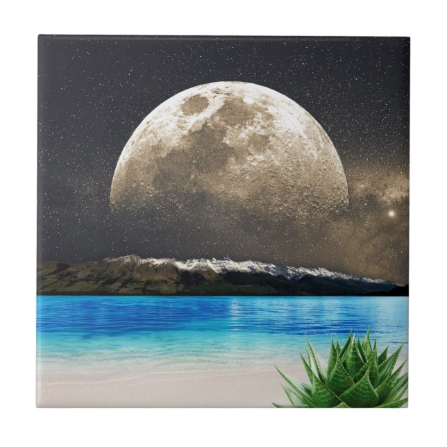 Moon And Beach Tile (Front)