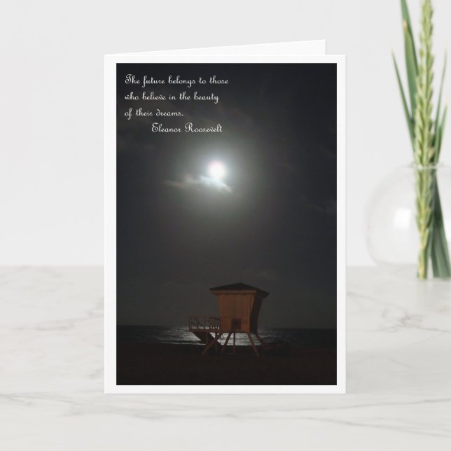 moon and cabana and quote card (Front)