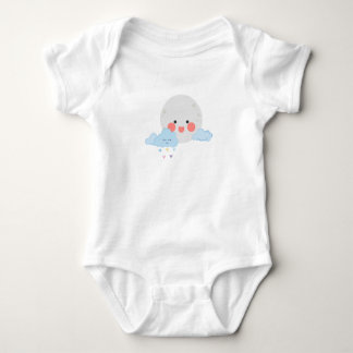 Moon and cloud cute design baby bodysuit