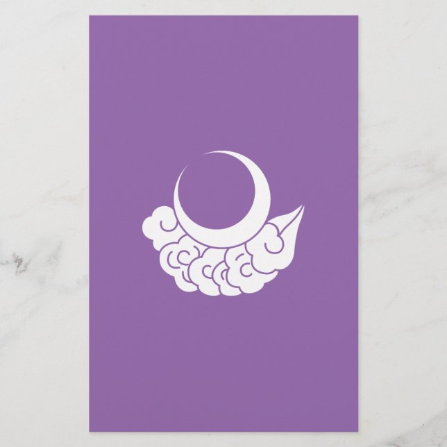 Moon and cloud stationery (Front)