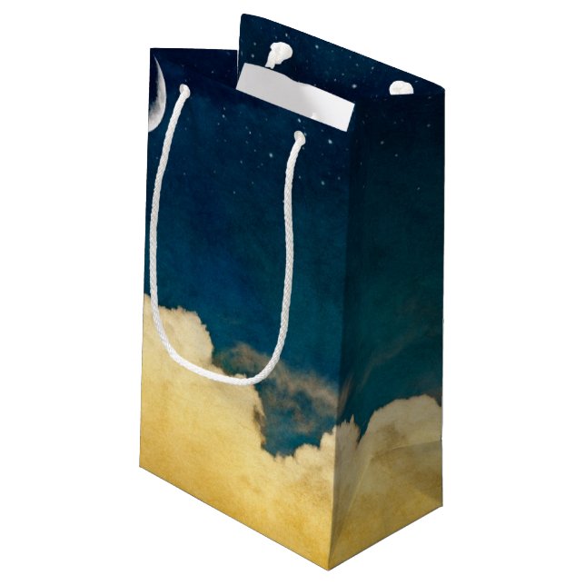 Moon And Cloudscape Small Gift Bag (Back Angled)