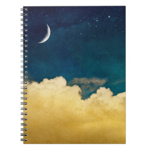 Moon And Cloudscape Spiral Notebook
