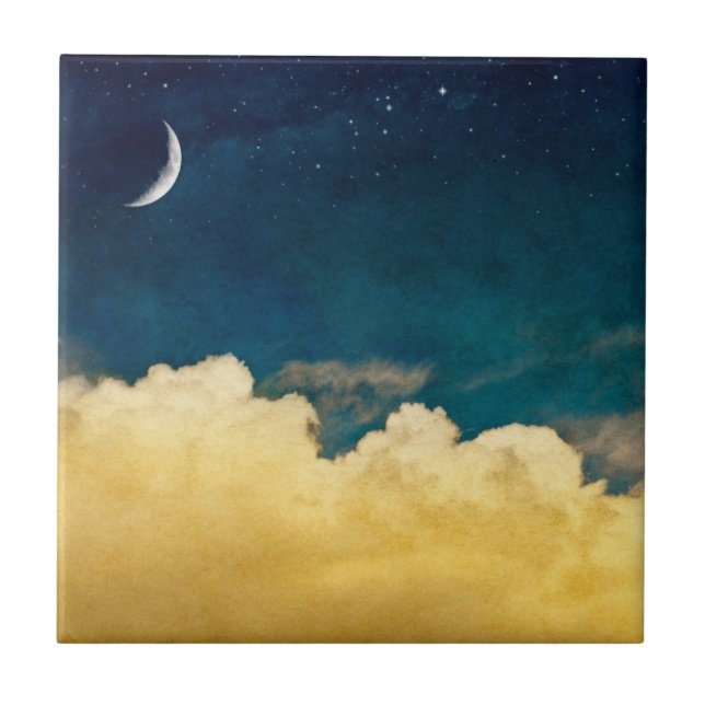 Moon And Cloudscape Tile (Front)