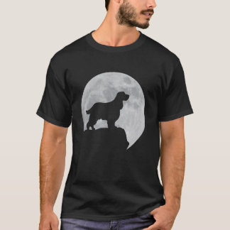 Moon And Dog Silhouette English Springer Spaniel T-Shirt