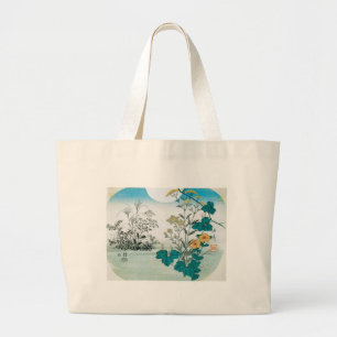 Moon and Flowers Large Tote Bag