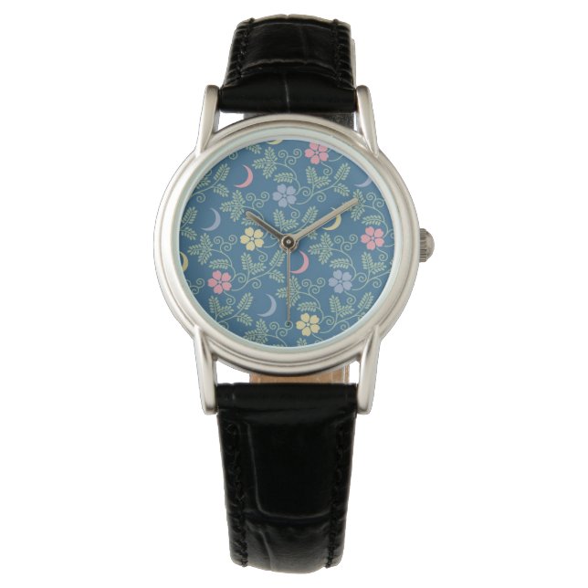 Moon and Flowers Watch (Front)