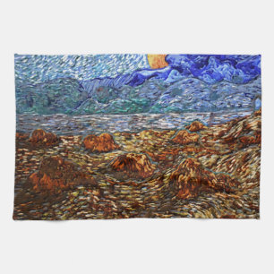 Moon and Landscape Tea Towel