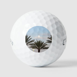 moon and palms Golf Balls