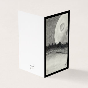 Moon and Planet - Black