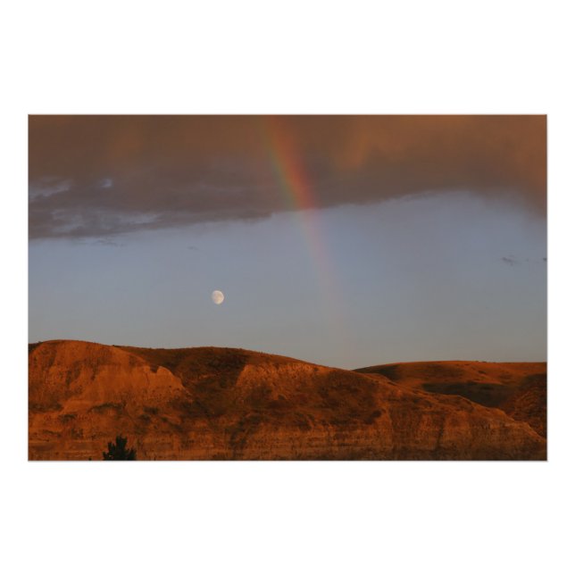 Moon and Rainbow together Photo Print (Front)