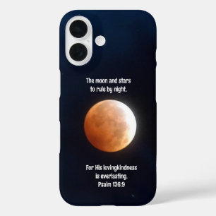 Moon and Star Close Up Bible Verse Phone Case 