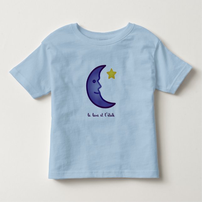 Moon and Star Toddler T-Shirt (Front)