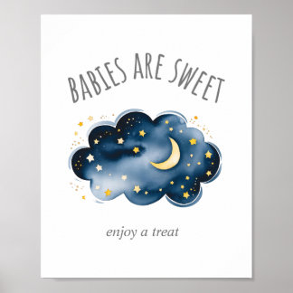 Moon and Stars Babies are Sweet Enjoy a Treat Sign
