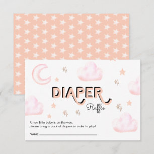 Moon and Stars   Baby Shower Insert Enclosure Card
