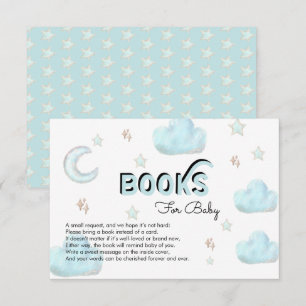 Moon and Stars Baby Shower Insert Enclosure Card