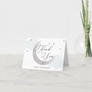 Moon and Stars Baby Shower Thank You Card
