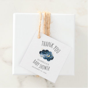 Moon and Stars Baby Shower Thank You Favour Sticke Tags