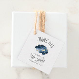 Moon and Stars Baby Shower Thank You Favour Sticke Tags