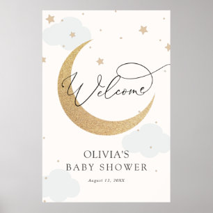 Moon and Stars Baby Shower Welcome Sign