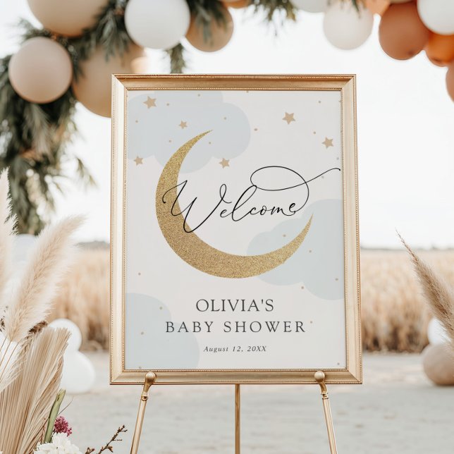 Moon and Stars Baby Shower Welcome Sign (Creator Uploaded)
