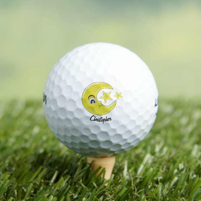 Moon And Stars Design Golf Balls (Insitu Tee)