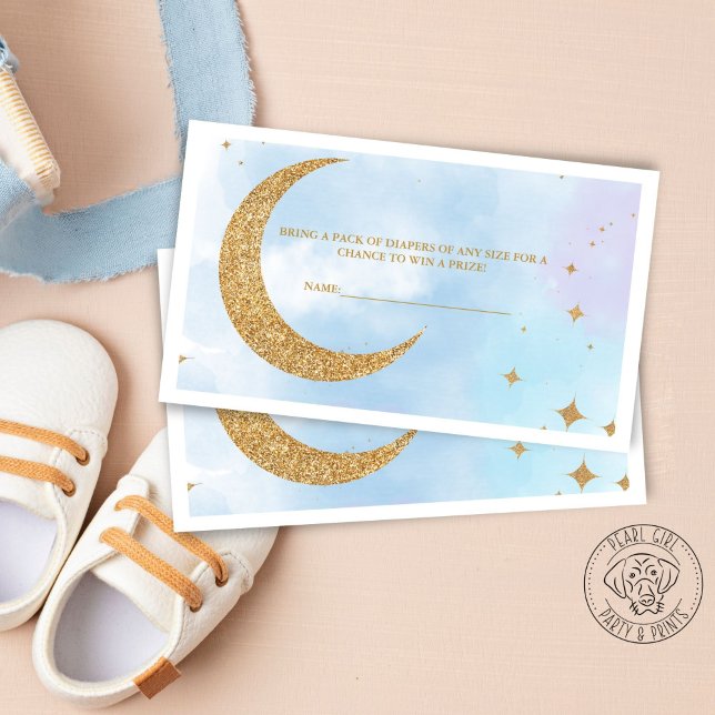 Moon and Stars Diaper Raffle Enclosure Card (Creator Uploaded)