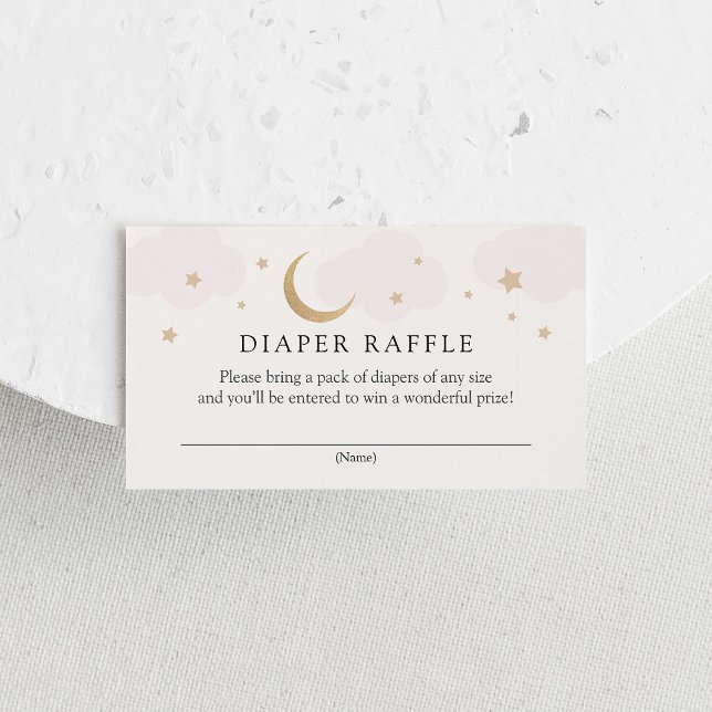 Moon and Stars Diaper Raffle insert card (Creator Uploaded)
