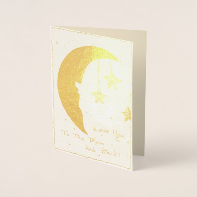 Moon and Stars Foil Card (Front)