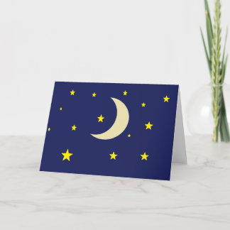 Moon and Stars greeting card