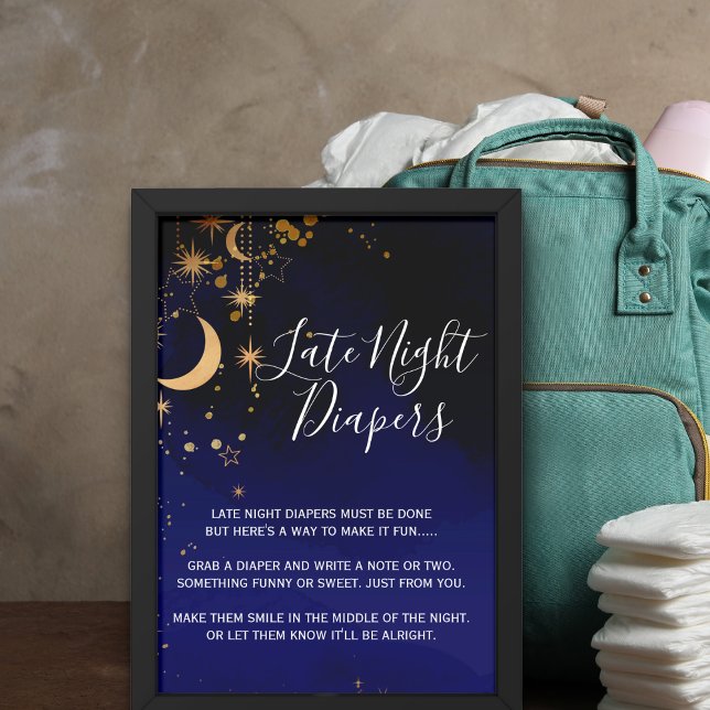 Moon and Stars Late Night Diaper Poster (Creator Uploaded)