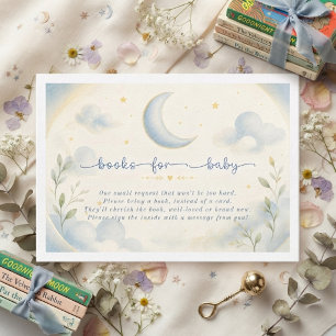 Moon and Stars Over the moon Baby Shower Enclosure Card