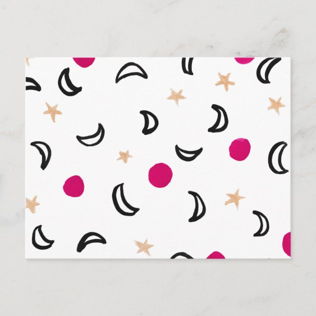 Moon and Stars Postcard (Front)