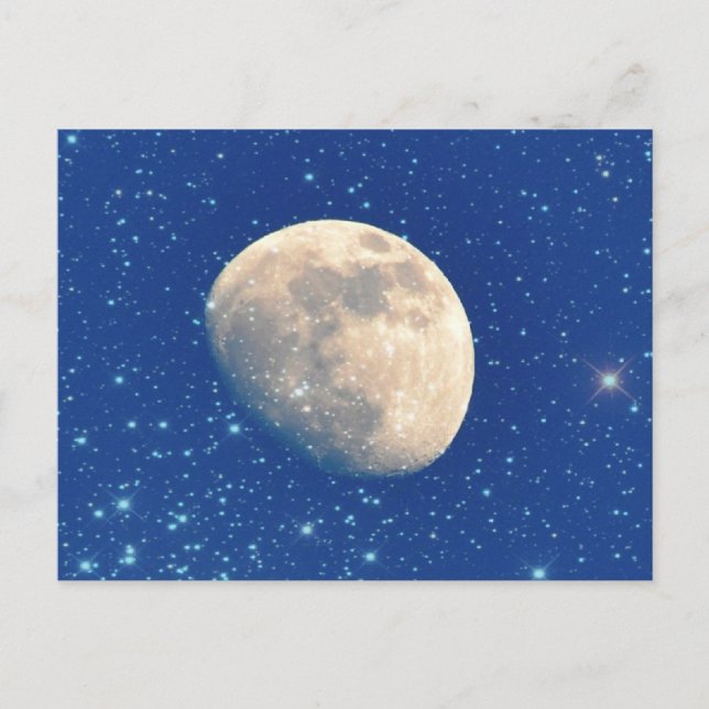 Moon and Stars Postcard (Front)