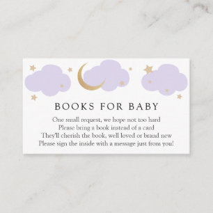 Moon and Stars Purple Books for Baby insert card