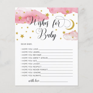 Moon and Stars Wishes for Baby Card