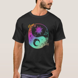 Moon And Sun Om Tree Of Life Buddhist Mandala Yin T-Shirt