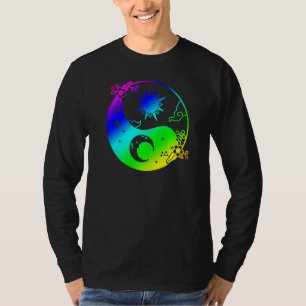 Moon And Sun Om Tree Of Life Buddhist Mandala Yin T-Shirt
