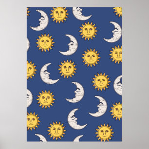 Moon and Sun Poster