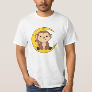 Moon Animals Monkey Sweet Animals Monkey For Kids T-Shirt