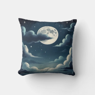 Moon Art Pillow - Celestial Lunar Phase Home Deco